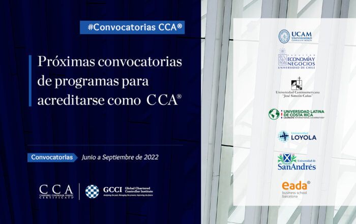 Programas para obtener la certificación CCA para controllers. Fechas: de junio a septiembre 2023