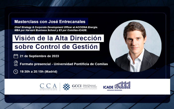 Masterclass presencial. Visión del control de gestión por parte de la alta dirección