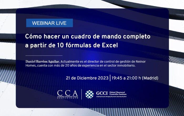 Webinar de control de gestión: cómo hacer un cuadro de mando con 10 fórmulas de Excel