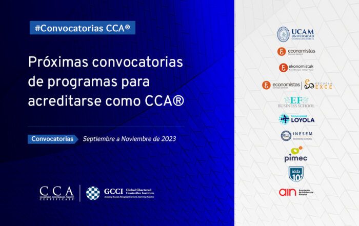 Convocatorias de programas para acreditarse como Controller de gestión CCA. Septiembre -noviembre 2023