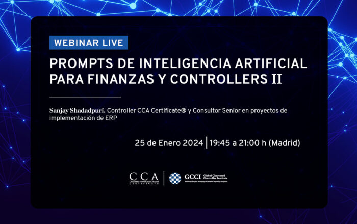 Webinar de formación en control de gestión: prompts de inteligencia artificial para los Controllers II