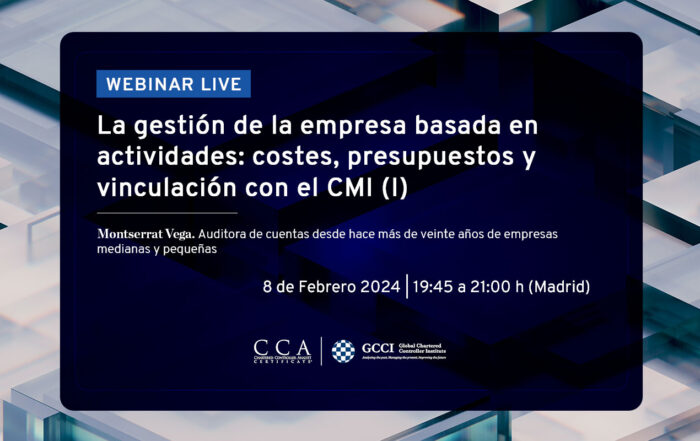 Webinar de control de gestión: Gestión de la empresa basada en actividades (costes, presupuestos y vinculación con el CMI). Sesión I