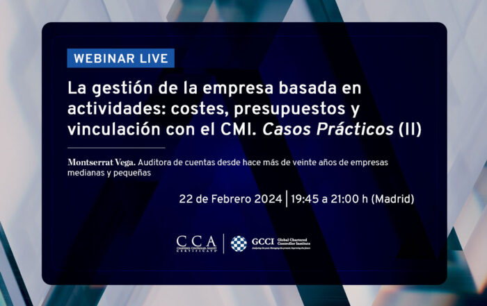 Webinar de control de gestión. Cómo gestionar empresas por actividades (costes, presupuestos...)