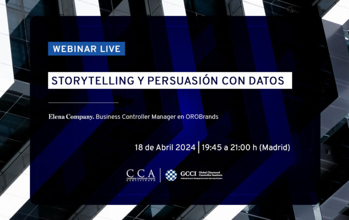 Webinar de control de gestión: Storytelling y persuasión con datos para el Controller. Fecha: 18 de abril 2024