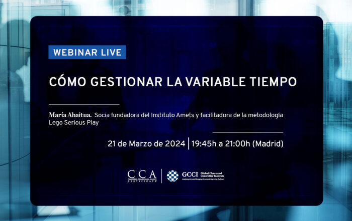 Webinar de control de gestión: Cómo gestionar la variable tiempo. Fecha: 21 de marzo de 2024