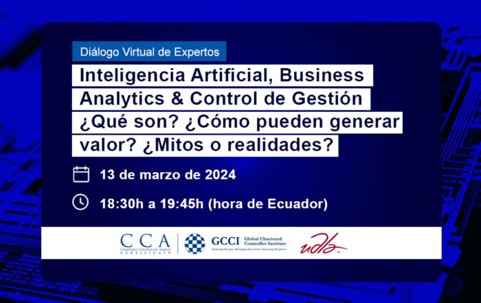 Diálogo virtual: Inteligencia artificial, business analytics & control de gestión (13 de marzo)
