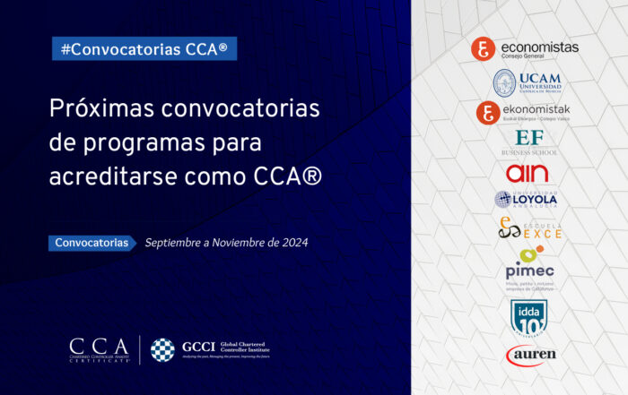 Convocatorias para acreditarse como Controller CCA Certificate: septiembre-noviembre 2024