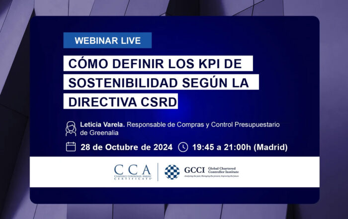 Webinar de control de gestión | Cómo definir KPI de sostenibilidad según la directiva CSRD