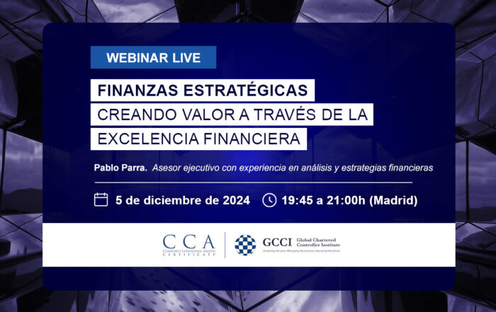 WEBINAR de control de gestión: Finanzas estratégicas. Creando valor a través de la excelencia financiera