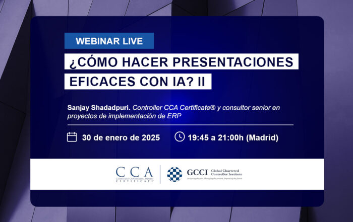 Webinar. Cómo puede el Controller de gestión hacer presentaciones eficaces con IA